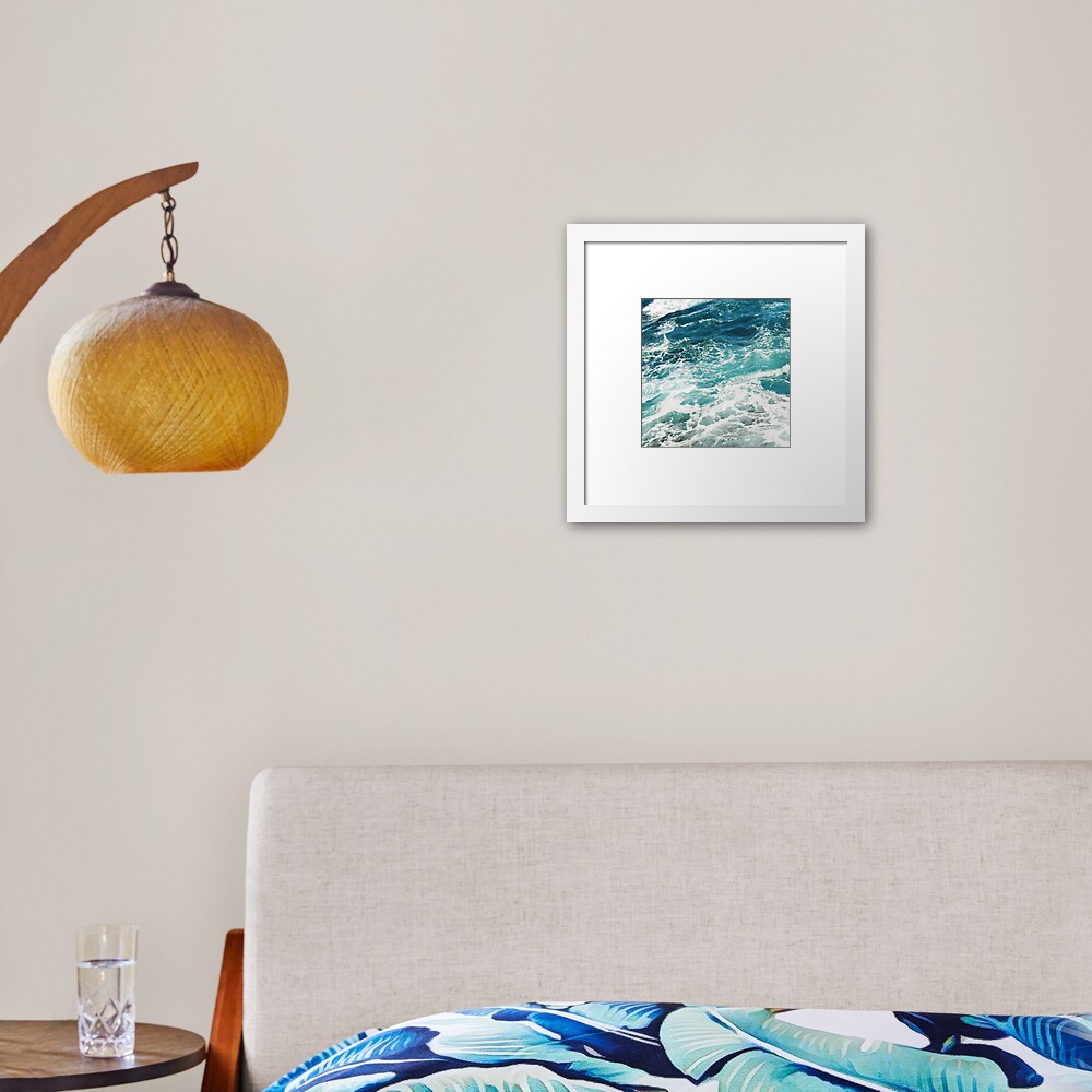 Blue Ocean Waves Framed Art Print