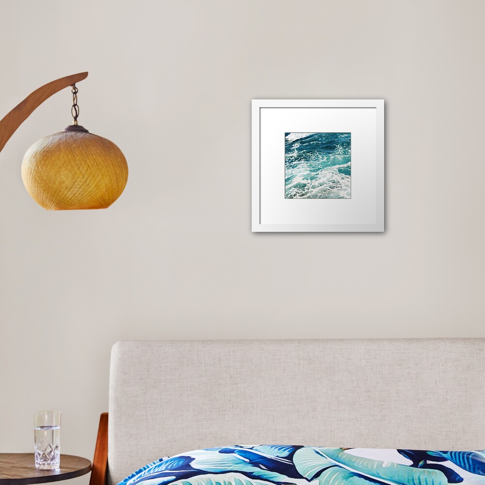 Blue Ocean Waves  Framed Art Print