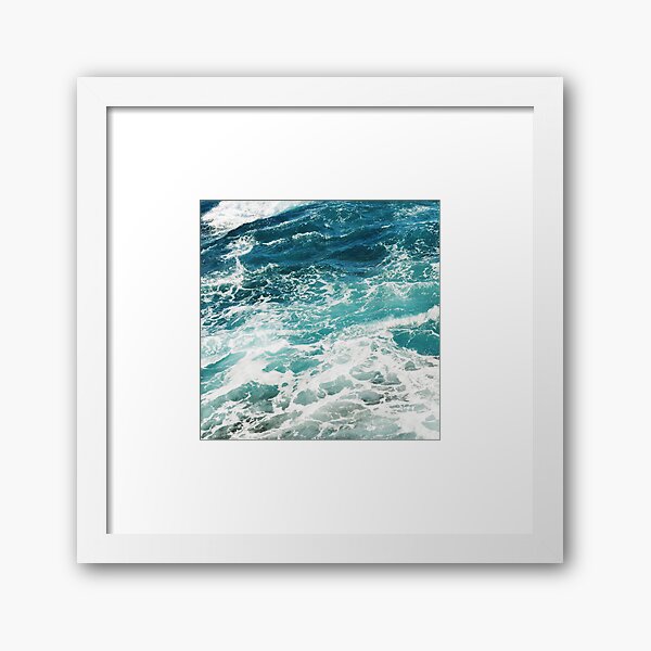 Blue Ocean Waves Framed Art Print