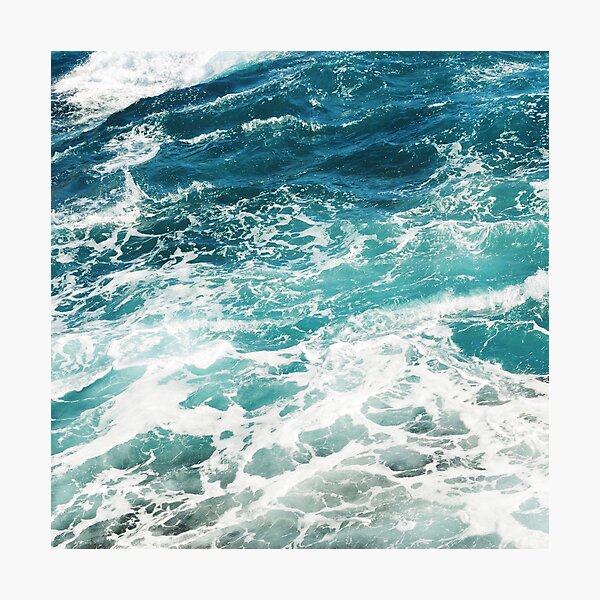 Blue Ocean Waves Photographic Print