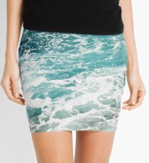 Blue Ocean Waves Mini Skirt
