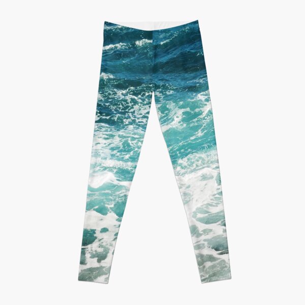 Blue Ocean Waves Leggings