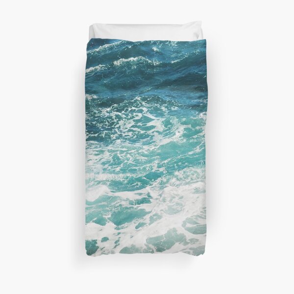 Blue Ocean Waves Duvet Cover