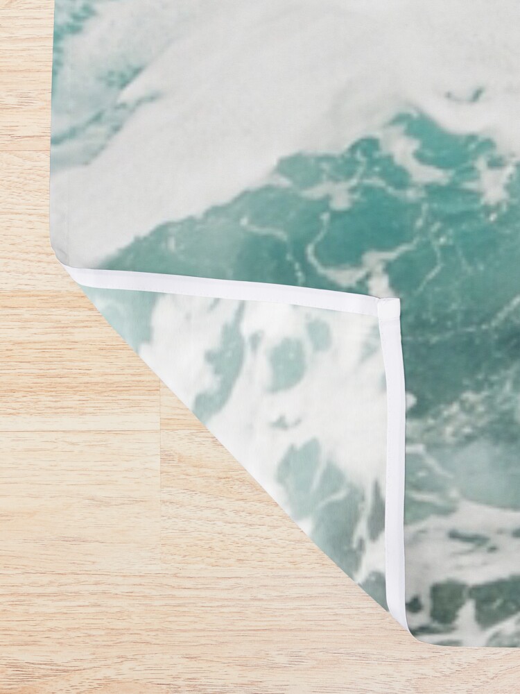 Alternate view of Blue Ocean Waves Shower Curtain