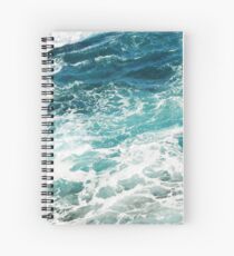 Blue Ocean Waves Spiral Notebook