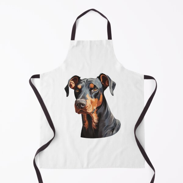 Aperçu de l'œuvre doberman à oreilles naturelles, portrait charismatique créée et vendue par pkk1designsart.