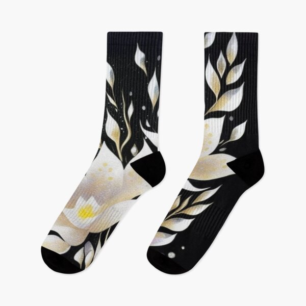 Item preview, Ivory black floral  designed and sold by Roxburylane.