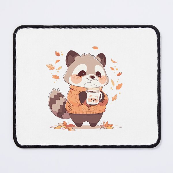 Item preview, Fall Raccoon with Hot Drink designed and sold by KIBBYKO.