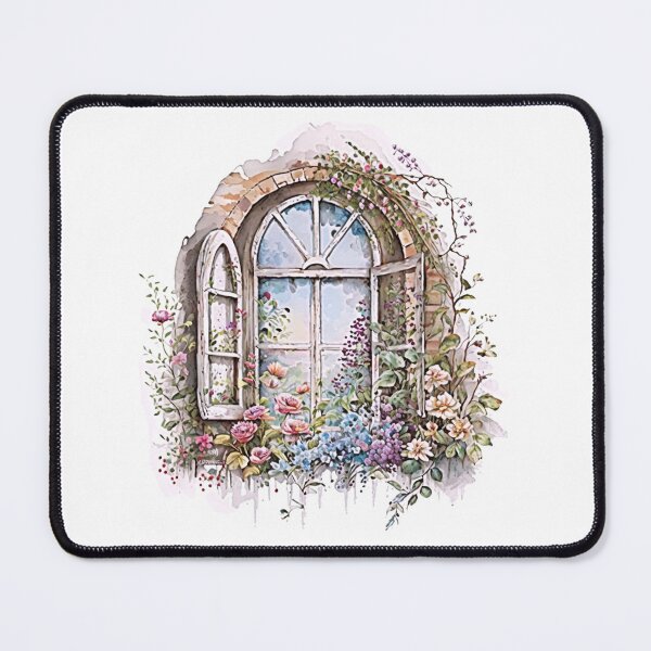 Item preview, Watercolor Floral Window  designed and sold by butterflykissss.