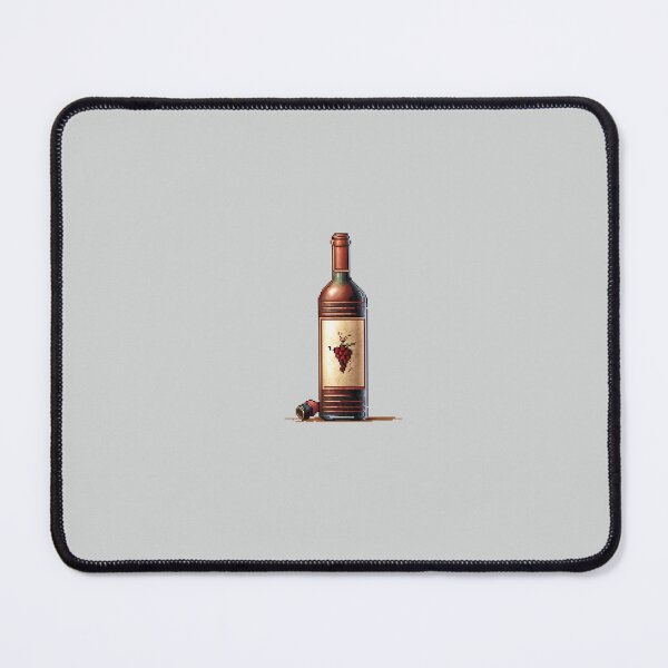 Item preview, Pixel Art Vintage Bottle of Wine Design Print designed and sold by randomtdesigns.