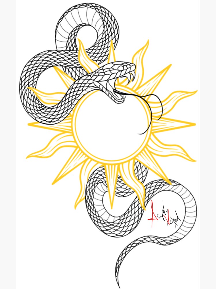 Cosmic Sun & Snake | Snake tattoo design, Simplistic tattoos, Creative  tattoos