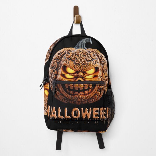 Artikelvorschau, Fröhliches Halloween, geschnitzter Kürbis, Katze, Kürbisse, gruseliges Haus, Hexen, gruseliger Wald, Kürbis, Vogelscheuche entworfen und verkauft von PRYMULLART.