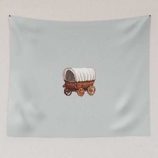 Item preview, Pixel Art Covered Wagon Design Print  designed and sold by randomtdesigns.
