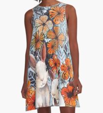 Flower power bunnies A-Line Dress