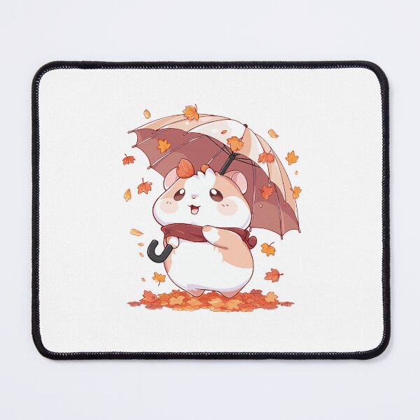 Item preview, Cute Fall Hamster with Umbrella designed and sold by KIBBYKO.