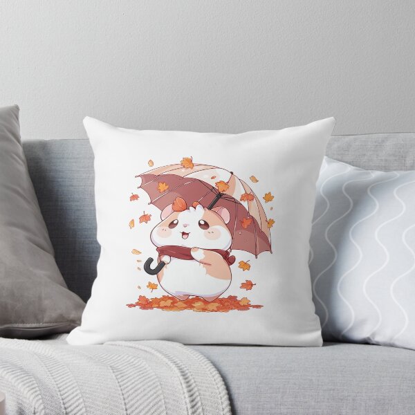 Item preview, Cute Fall Hamster with Umbrella designed and sold by KIBBYKO.