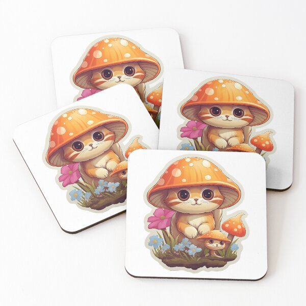 Item preview, Cute Cat Mushroom Fantasy Creature designed and sold by Edward Mason.