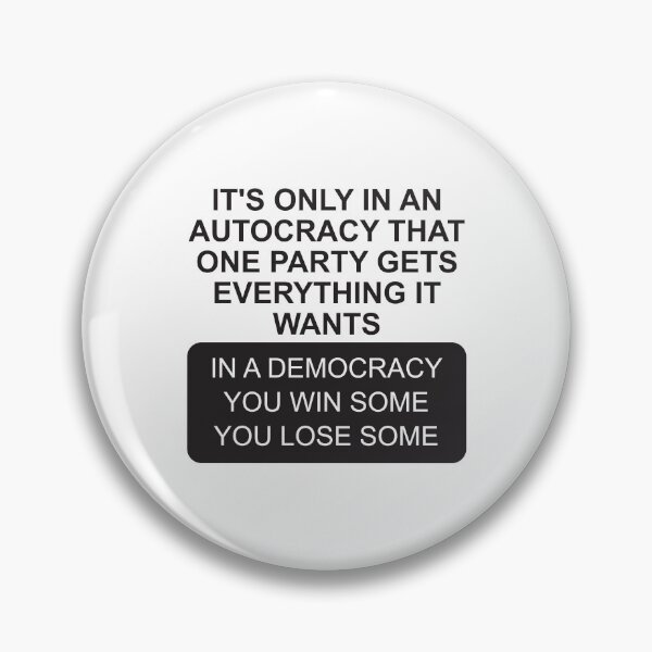 Item preview, Autocracy versus democracy designed and sold by Politics-Corner.
