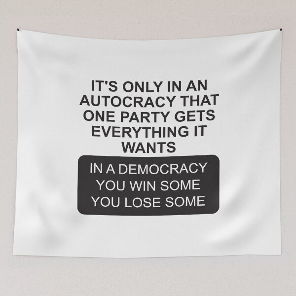 Item preview, Autocracy versus democracy designed and sold by Politics-Corner.