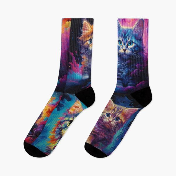 Item preview, Kittens in Colorful Clouds designed and sold by wumples.
