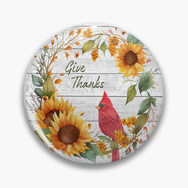 Item preview, Cardinal on Sunflower Wreath designed and sold by Jean Plout.