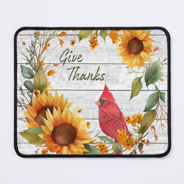 Item preview, Cardinal on Sunflower Wreath designed and sold by Jean Plout.
