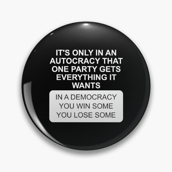 Item preview, Autocracy versus democracy in white designed and sold by Politics-Corner.