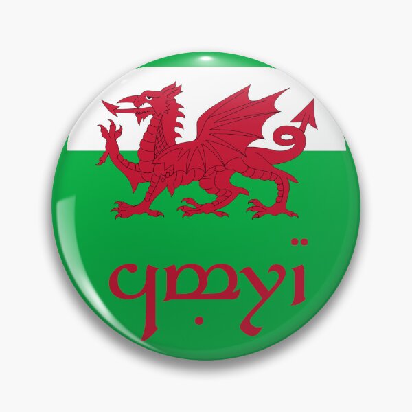 Item preview, Elvish Cymru Flag (Red Text Green Background) designed and sold by DungeonPunkFey.