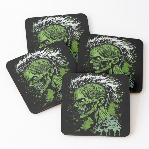 Item preview, horror punk zombie skull designed and sold by drizzd.