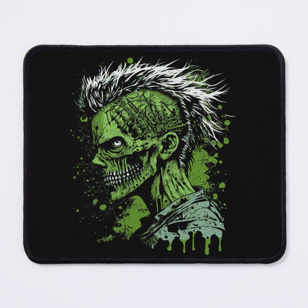 Item preview, horror punk zombie skull designed and sold by drizzd.
