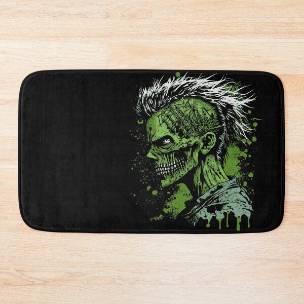 Item preview, horror punk zombie skull designed and sold by drizzd.