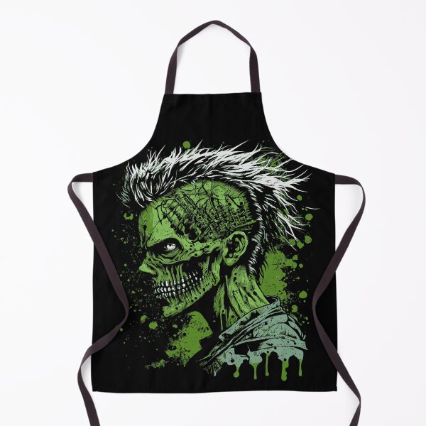Item preview, horror punk zombie skull designed and sold by drizzd.