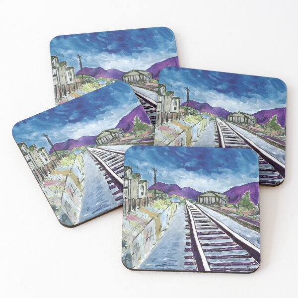 Item preview, Railway Tracks (Blue) designed and sold by Wobliti.