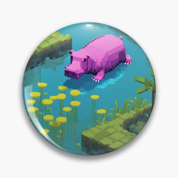 Item preview, Pixel-Pond Hippos designed and sold by Steambesties.