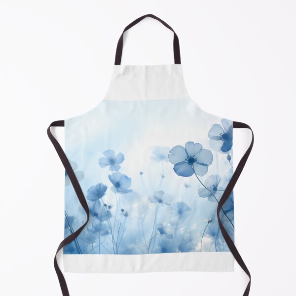 Item preview, Blue poppy flowers in the romantic style of blue cosmos designed and sold by AI-Only Creations.