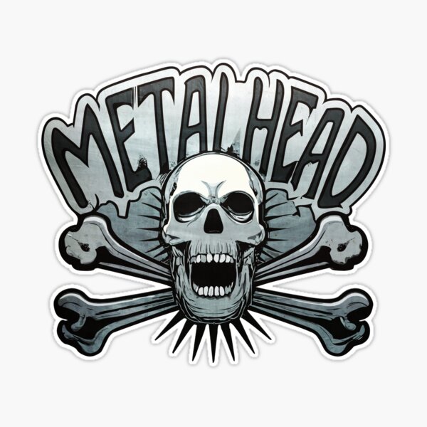 Metalhead Skull and Crossbones | Sticker