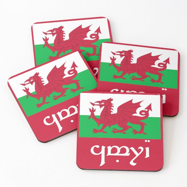 Item preview, Elvish Cymru Flag (White Text Red Background) designed and sold by DungeonPunkFey.