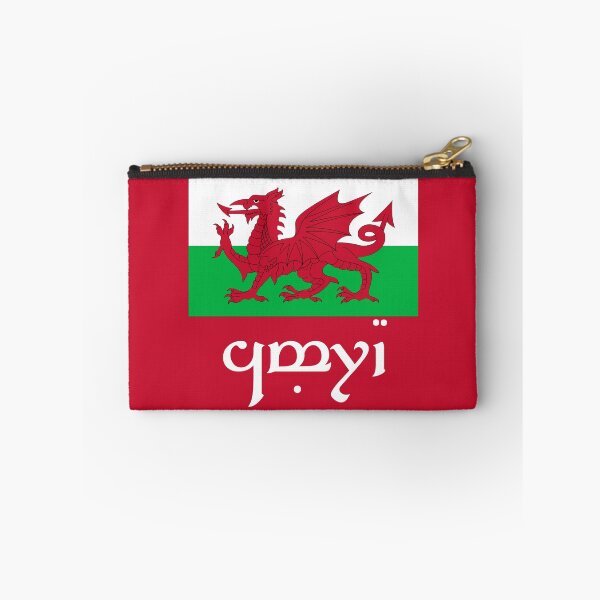 Item preview, Elvish Cymru Flag (White Text Red Background) designed and sold by DungeonPunkFey.