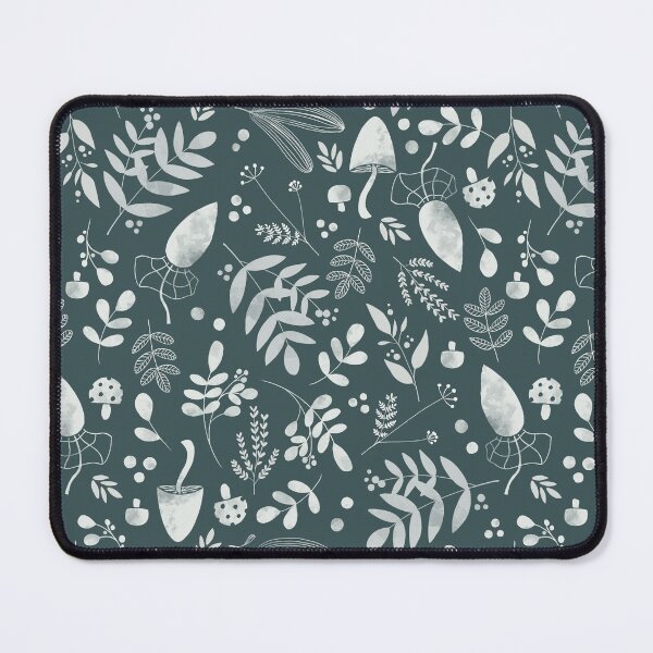Item preview, Herbs and mushrooms dark gray designed and sold by Caroline Rausch.