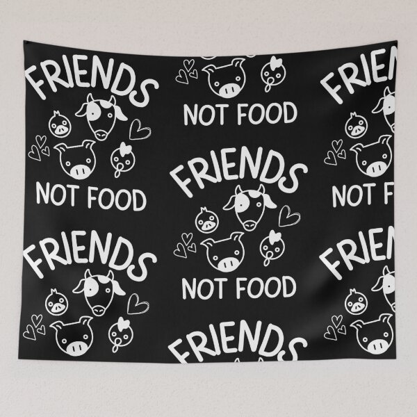 Item preview, Friends Not Food Vegan Heart Design designed and sold by EarthArtDesigns.