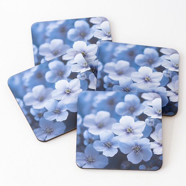 Item preview, A close up illustration of little blue flowers in the style of fairycore designed and sold by AI-Only Creations.