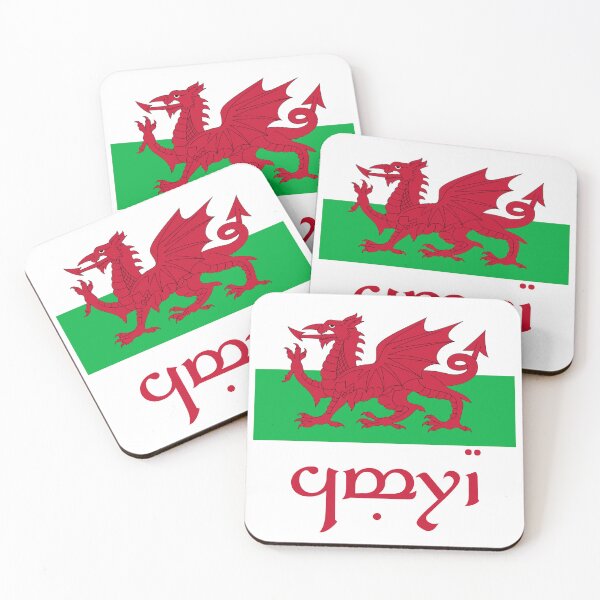 Item preview, Elvish Cymru Flag (Red Text White Background) designed and sold by DungeonPunkFey.