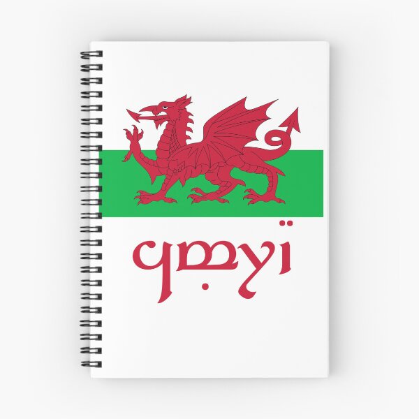 Item preview, Elvish Cymru Flag (Red Text White Background) designed and sold by DungeonPunkFey.