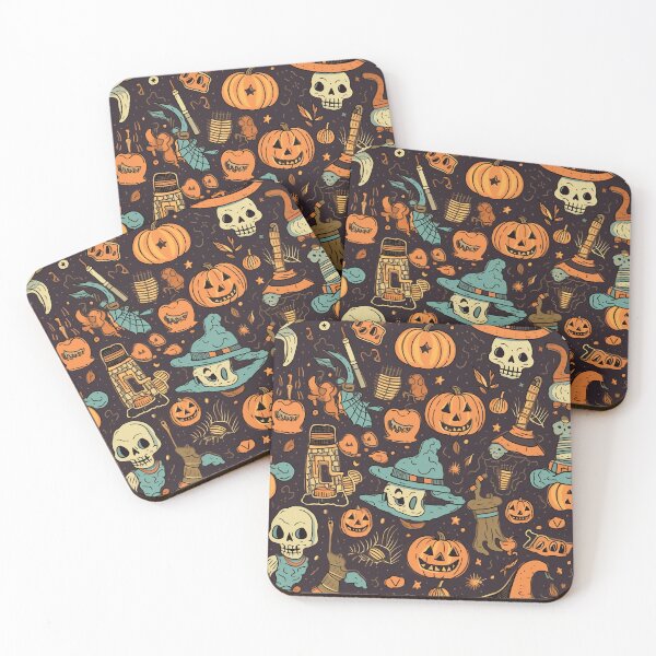 Item preview, Spooky Retro Halloween Seamless Pattern designed and sold by aweartome.