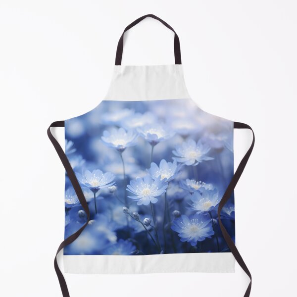 Item preview, Illustration of little blue flowers in a field in the style of dreamy color palette designed and sold by AI-Only Creations.