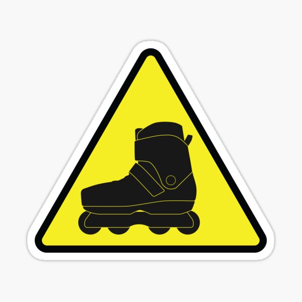 Item preview, Warning sign - Inline skate zone designed and sold by WhiteRai.