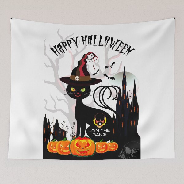 Item preview, Halloween Celebration with Black Cat designed and sold by changingcanvas1.