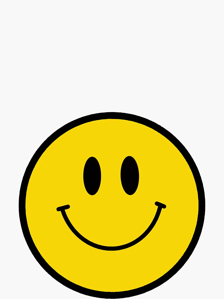Yellow Smiley Face Sticker Sticker for Sale by camillegillum