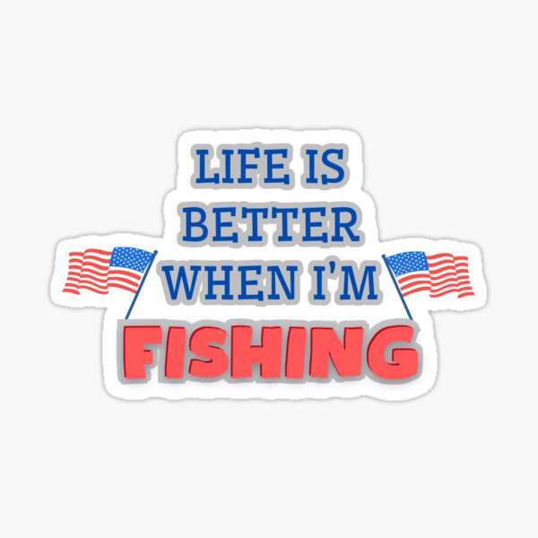 American Fish Flag Fishing Pole Rod Fishing Lover Fisherman Gift