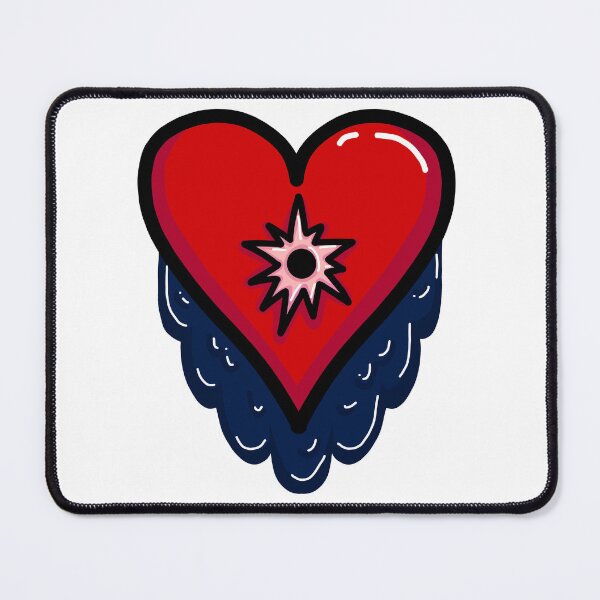 Item preview, heart with hole in the midle, driping blue liquid - broken heart No.5 designed and sold by PizzaAnitashop.